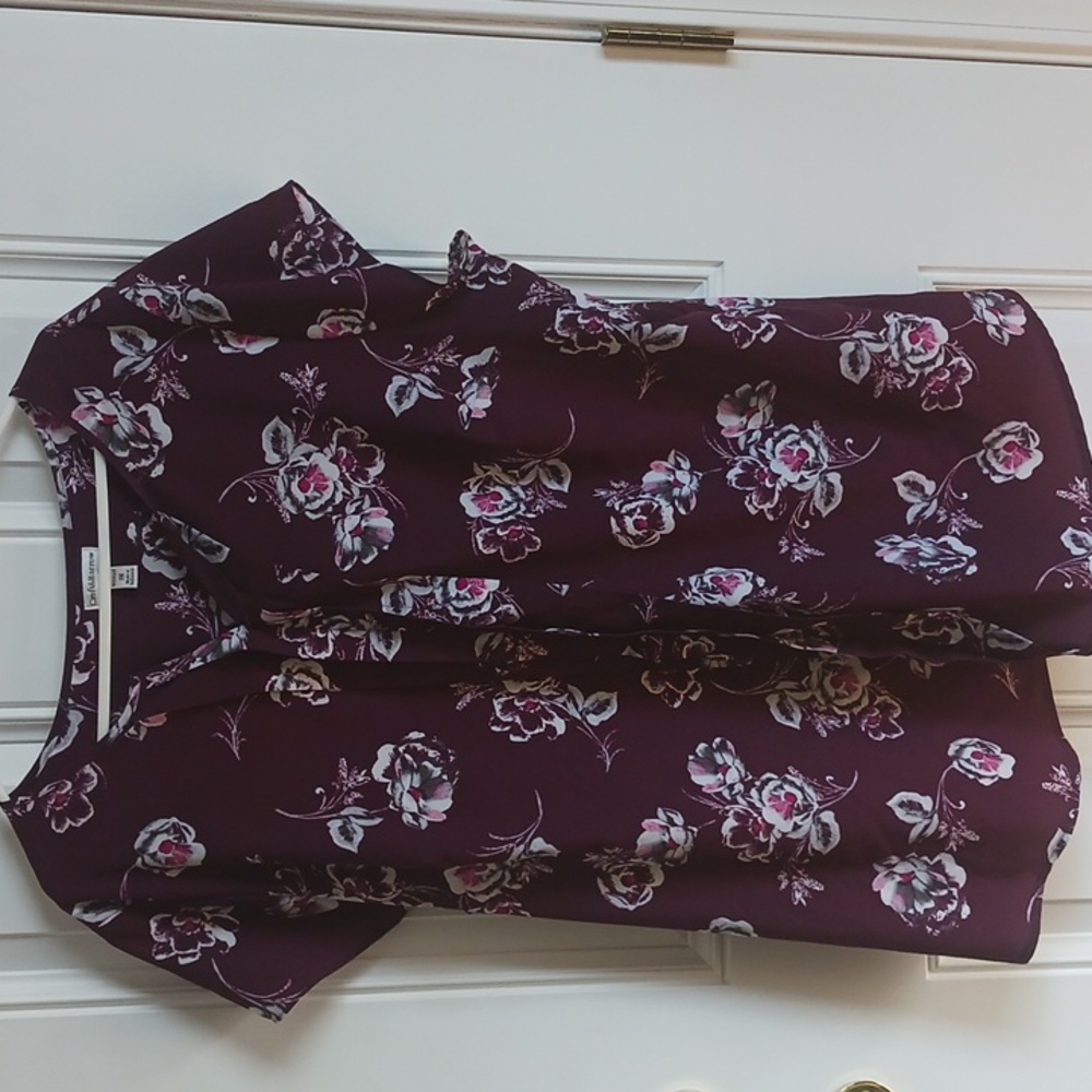 Croft & Barrow Purple Floral Top